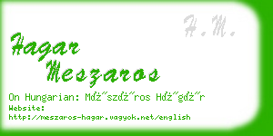 hagar meszaros business card